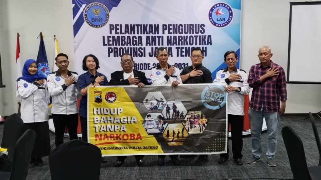 LAN jateng Bersama perwakilan Direktorat Reserse Narkoba Polda Jawa Tengah AKP Maria